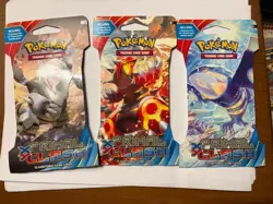 Pokemon Xy Primal Clash Sleeved Booster Pack Sealed 3 Packs - Image 1