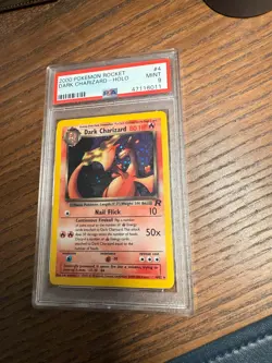 Pokemon Dark Charizard 2000 Team Rocket Unlimited #4 Holo PSA 9 Mint - Image 3