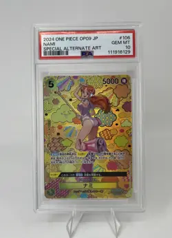 2024 ONE PIECE Nami OP09 #106 Special Alt Art PSA 10 JPN - Image 1