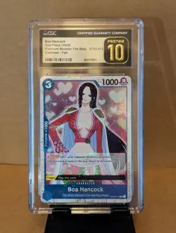 Bandai Boa Hancock One Piece CCG Premium Booster: The Best ST03-013 CGC 10 Foil - Image 1