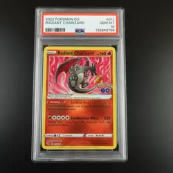 PSA 10 Radiant Charizard 011/078 Pokemon Go Holo Graded Pokemon Card - Image 1