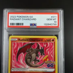 PSA 10 Radiant Charizard 011/078 Pokemon Go Holo Graded Pokemon Card - Image 2