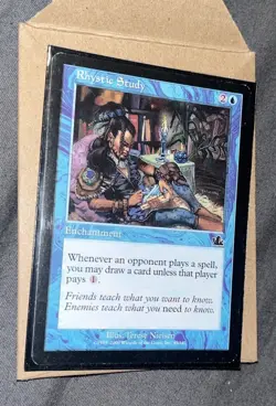 Rhystic Study 45/143 Prophecy Magic The Gathering (MTG) Common HP Card - Image 3