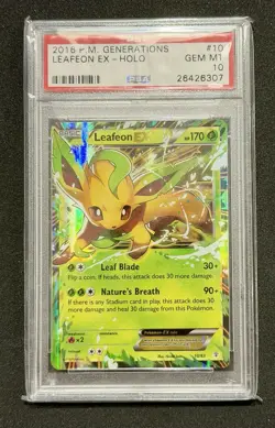 Pokemon 2016 XY Generations Leafeon EX #10 PSA 10 GEM MINT - Image 1