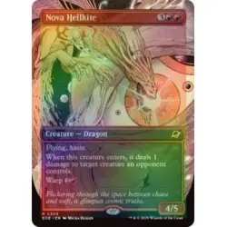 FOIL NOVA HELLKITE (BORDERLESS) X4 Edge Of Eternities EOE Magic MTG MINT CARD - Image 1