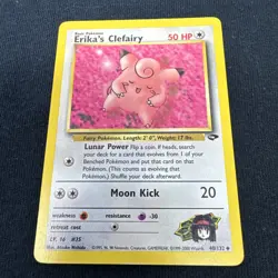Erika's Clefairy 40/132 Reg. Gym Challenge Pokemon TCG Card - LP - Image 1