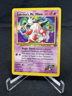 Pokemon Sabrina's Mr. Mime 59/132 Gym Challenge Regular Card Rate Vintage TCG - Image 1