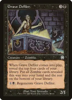 Grave Defiler 1x MtG Apocalypse APC PLAYED - Image 1