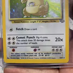 Pokemon TCG Kangaskhan Jungle 5/64 Holo Unlimited Holo Rare - Image 3