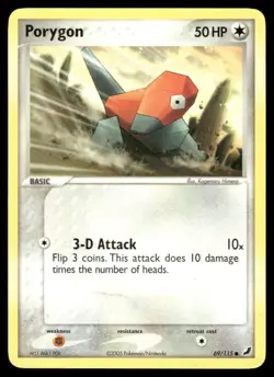Pokemon Tcg Porygon #69 Pokemon Unseen Forces LP - Image 1
