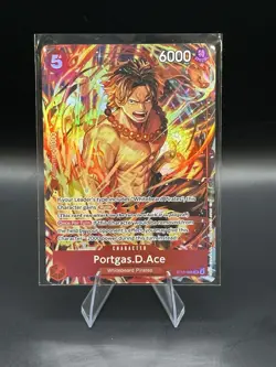 One Piece Illustration Box 5 : Portagas.D.Ace ST15-005 SR Alt Art Promo English - Image 1