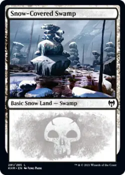 Snow-Covered Swamp (281) - Foil x1 Magic the Gathering 1x Kaldheim mtg card - Image 1