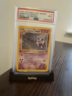 Pokemon Card Sabrina's Gengar 14/132 1st Edition Holo PSA 9 WOTC Gym Heroes - Image 1