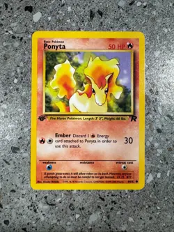 Pokemon TCG Cards 1st Edition Ponyta 64/82 Team Rocket NM - Image 1