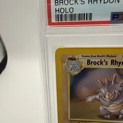 PSA grade 6 Pokemon Gym Heroes Rare Holo: Brock's Rhydon 2/132 NM - Image 4
