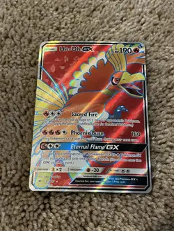 Pokemon Ho-Oh GX 131/147 2017 Burning Shadows Ultra Rare Full Art Holo 190 HP - Image 1