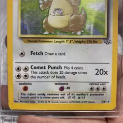 Pokemon TCG Kangaskhan Jungle 5/64 Holo Unlimited Holo Rare - Image 3