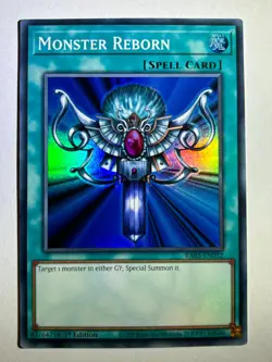 Monster Reborn RA03-EN052 Super Rare 1st Edition YuGiOh Card - Image 1