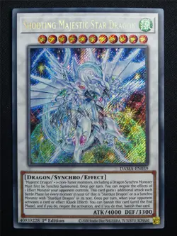 Shooting Majestic Star Dragon DAMA Secret Rare - 1st ed Yugoioh Card #31B - Image 1
