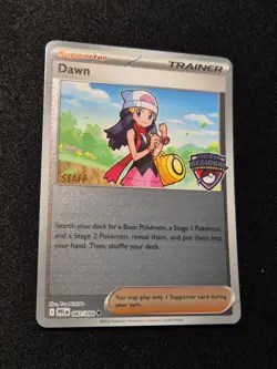 Pokemon Card Dawn STAFF 087/094 Regional Phantasmal Flames Holo Promo NM 2025 - Image 3