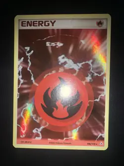 Pokemon Card Fire Energy Ex Holon Phantoms 106/110 Holo Rare English Eng - Image 1