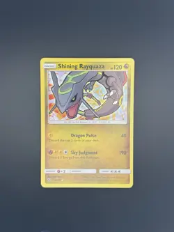 Shining Rayquaza 56/73 Shining Legends Holo Rare Pokemon TCG Card - Image 2