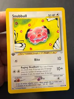 Snubbull 55/64 1st Edition Neo Revelation WOTC - Pokemon Card MP - Image 4