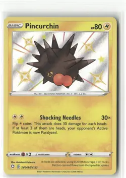 Pokemon Pincurchin Shiny Holo Rare Shining Fates: Shiny Vault SV043/SV122 - Image 1