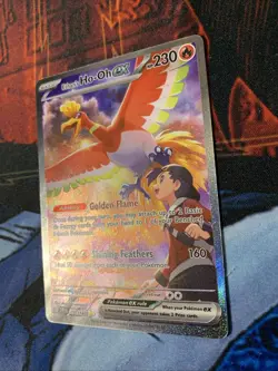 Pokemon TCG Destined Rivals Ethan's Ho-Oh EX 230/182 Illustration Rare SIR NM - Image 3
