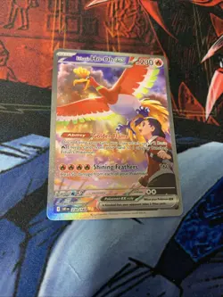 Pokemon TCG Destined Rivals Ethan's Ho-Oh EX 230/182 Illustration Rare SIR NM - Image 4