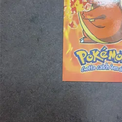 1999 Topps Pokemon Evolution #04 Charmander Embossed Die-Cut 1st print Blue logo - Image 2