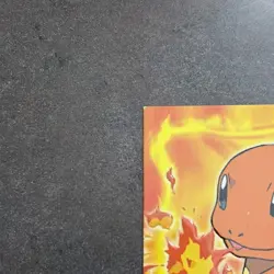 1999 Topps Pokemon Evolution #04 Charmander Embossed Die-Cut 1st print Blue logo - Image 3
