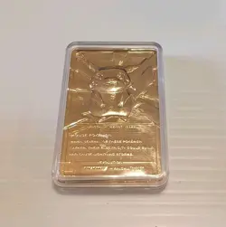 Pokemon Pikachu 23K Gold-Plated Trading Card #25 1999 Burger King Promotional - Image 4