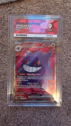 Pokemon TCG Gengar EX 193/162 Ace 9 Temporal Forces Full Art Graded Card - Image 1