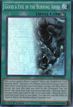 Yu-Gi-Oh! Good & Evil in the Burning Abyss 1st Ed. SECE-ENS14 Super NM/LP x1 - Image 1