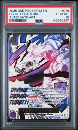 2025 One Piece Op13 Carrying On Will Divine Departure Alternate Art PSA 10 #076 - Image 1