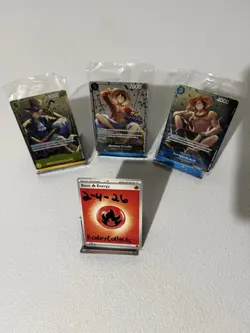 One Piece Tin Pack Set Vol.2 Luffy P-075, Ace P-074, Sabo P-073 Promo Sealed - Image 1