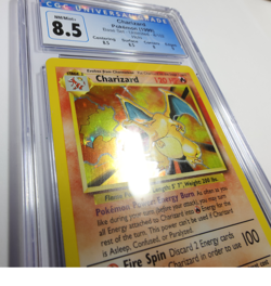CGC 8.5 NM MT + 1999 Pokemon 4/102 Charizard Holo Rare Base Set Card #57508L - Image 3