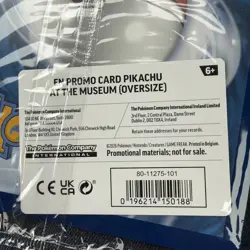 Pokemon TCG Pikachu At The Museum Oversized Promo Card Sealed - Image 4