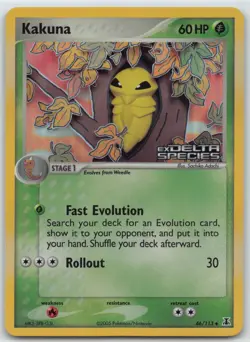 Pokemon Card - Kakuna Delta Species 46/113 Uncommon Reverse Holo Stamped - Image 1