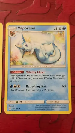 Vaporeon 42/236 Jolteon 70 Flareon 25 NM 2019 Cosmic Eclipse Card Eeveelutions - Image 3