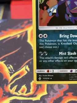 2019 Pokemon SM Unbroken Bonds 117/214 Greninja Holo (Charizard Shadow) NM - Image 5