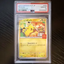 Pokemon Pikachu 020/M-P M-P Promo 2025 McDonald's Japanese PSA 10 Regular - Image 1