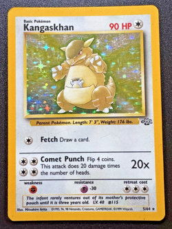 Kangaskhan 5/64 Jungle Pokemon Card Holo Foil Rare HP - Image 1