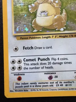 Kangaskhan 5/64 Jungle Pokemon Card Holo Foil Rare HP - Image 5