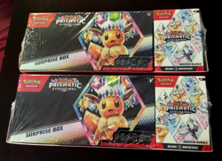 Two Pair Pokemon Prismatic Evolutions Promo - Surprise box + Bundle Sealed - Image 1