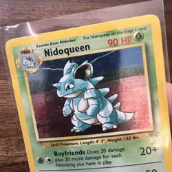 Pokemon TCG Nidoqueen 7/64 Jungle Holo Unlimited Holo Rare - HP/Damaged - Image 3