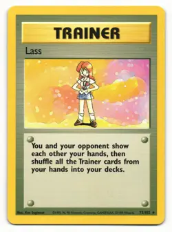 Lass 75/102 Rare Base Set Pokemon LP - Image 1