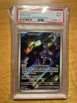 2023 POKEMON BLACK STAR PROMOS 151 ULTRA-PREM COLL #52 MEWTWO PSA 9 - Image 1
