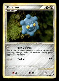 Bronzor 58/102 Common HGSS Triumphant Pokemon NM - Image 1